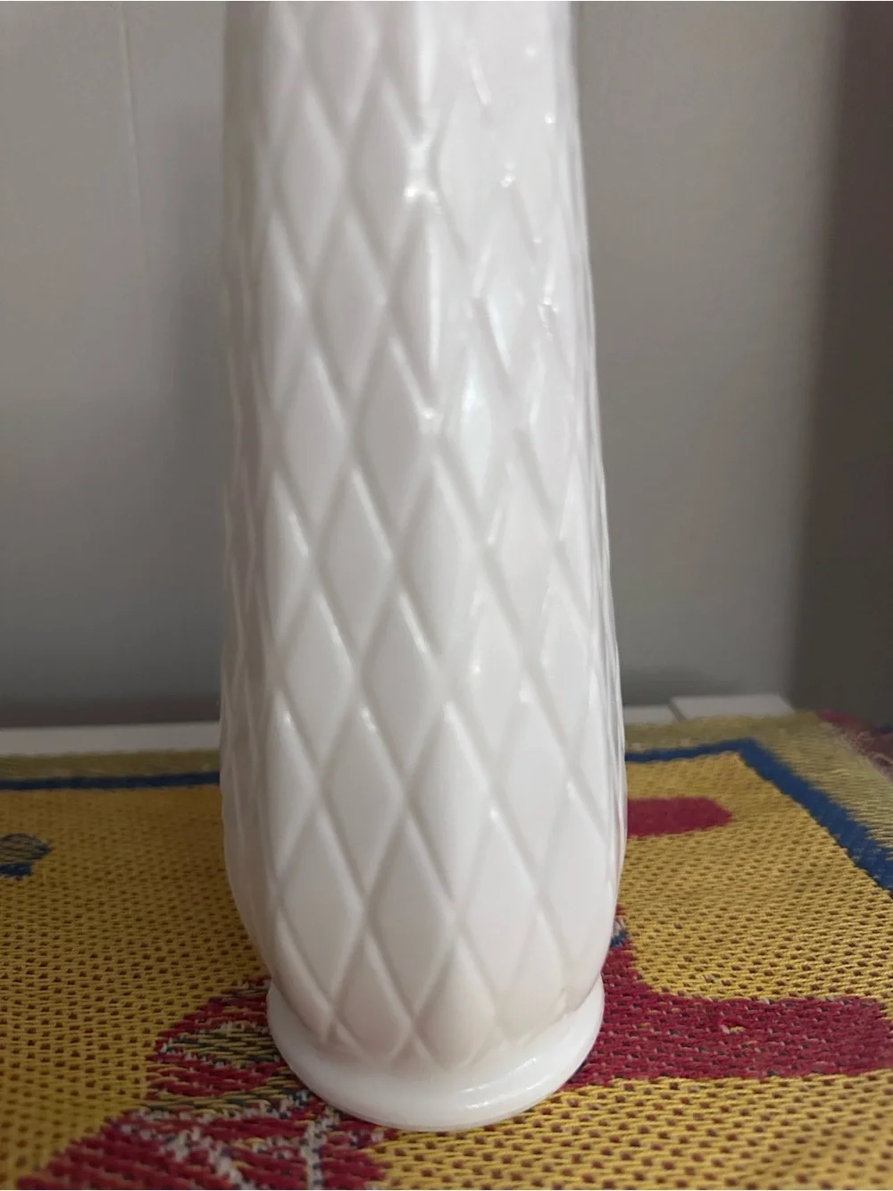 Pair Vintage Milk Glass Bud Vases - Excellent Condition